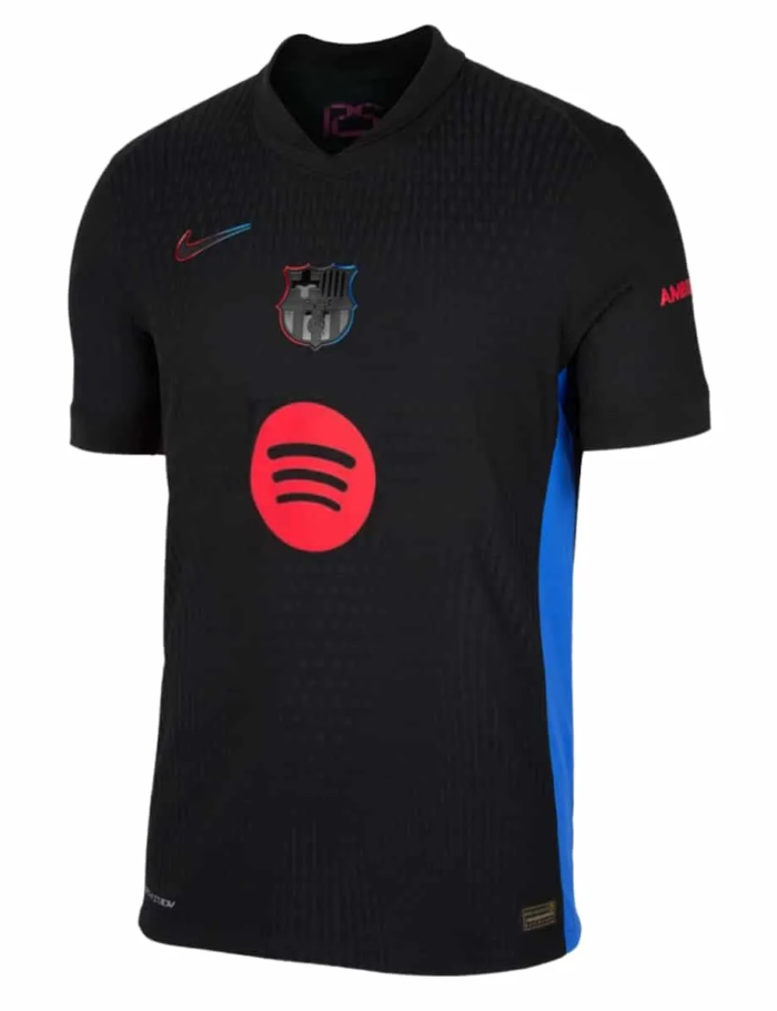 FC Barcelona 2024 25 Away Shirt Black Second Kit
